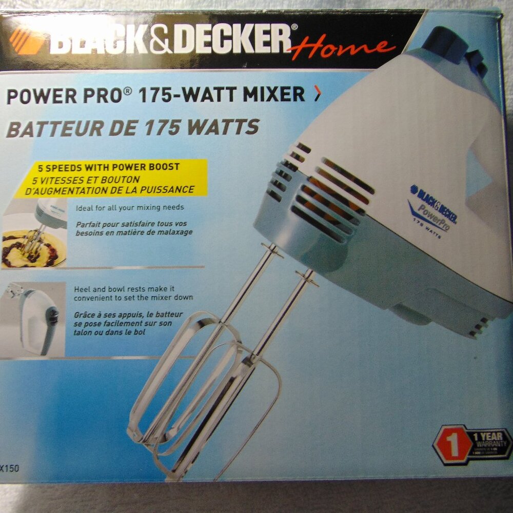 BRAND NEW Black & Decker Home Power Pro 175-Watt Mixer. Never used. In Box.